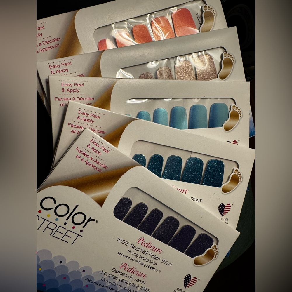 Color Street Nail Polish Strips - Pedicures (retired) - 5 sets
